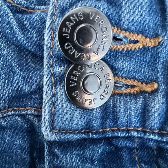 Veronica Beard Arya Cargo Elastic Back Waist Jeans in Waterfall Wash Size 12 - Picture 9 of 12